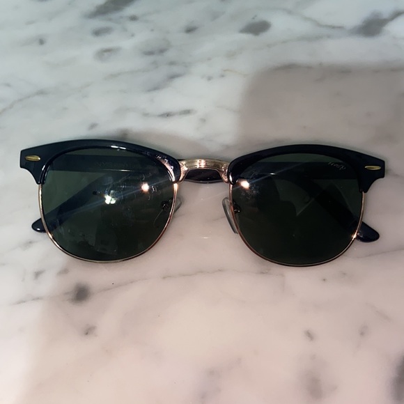 Park Row Polarized Sunglasses metallic classic style black/green - Picture 3 of 9